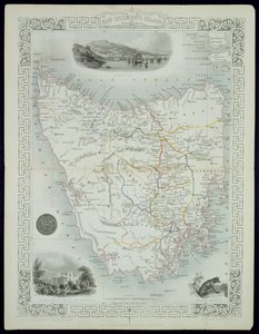 Van Diemen Adası veya Tazmanya, John Tallis und Co., Londra ve New York, 1850